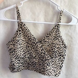 BRANDY MELVILLE cheetah print crop top